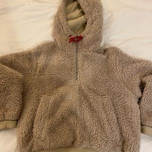 Lululemon Oh So Faux Hoodie Sherpa Beige Sz S